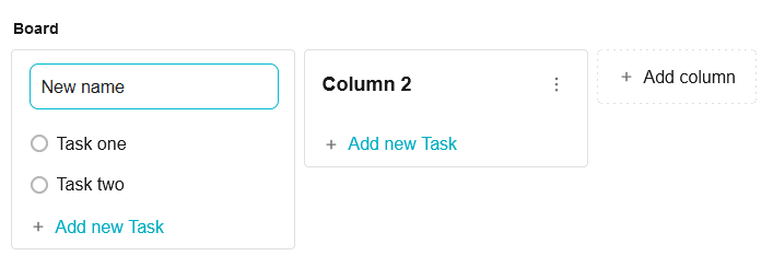 Hover over the column name and click on the edit icon