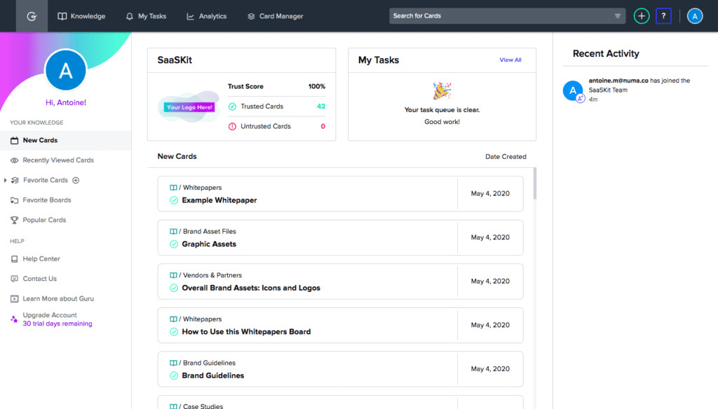 Guru is in the Top 5 Knowledge-Sharing Platforms in 2023. Image by Nimbus Platform