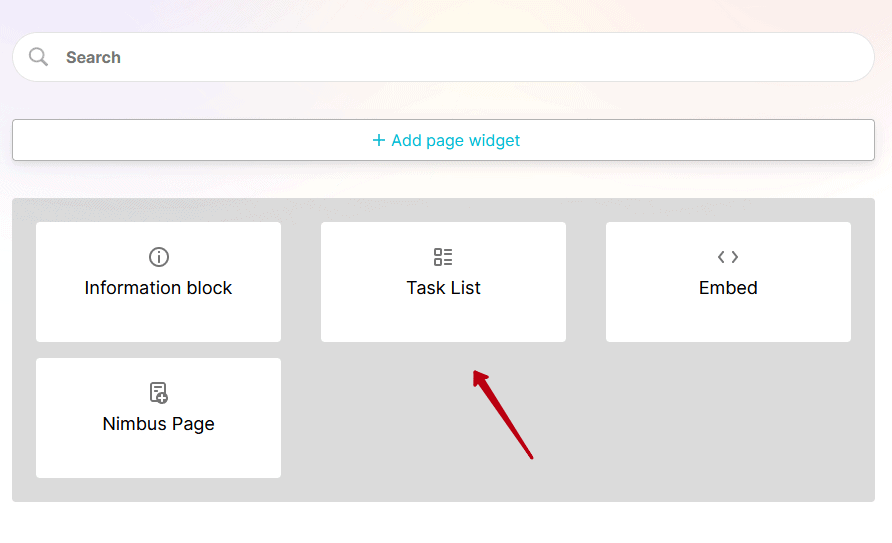 Select Task list