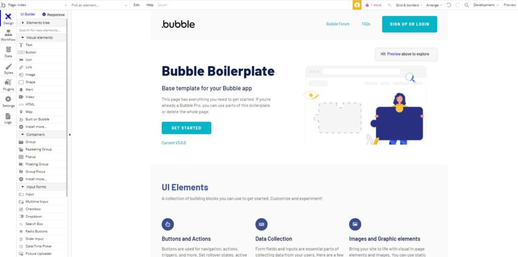 Bubble is in the Top of 5 Alternatives to Softr You Don't Want to Miss. Image by Nimbus Platform