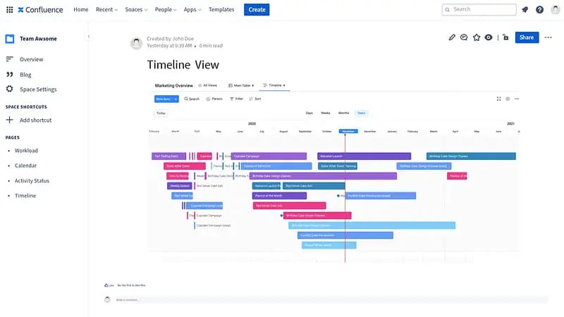 Confluence is One of the Best OneNote Alternatives You Must Know About. Image powered by Nimbus Platform