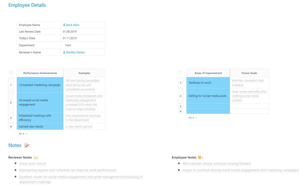 Employee Performance Review. Image powered by Nimbus Platform