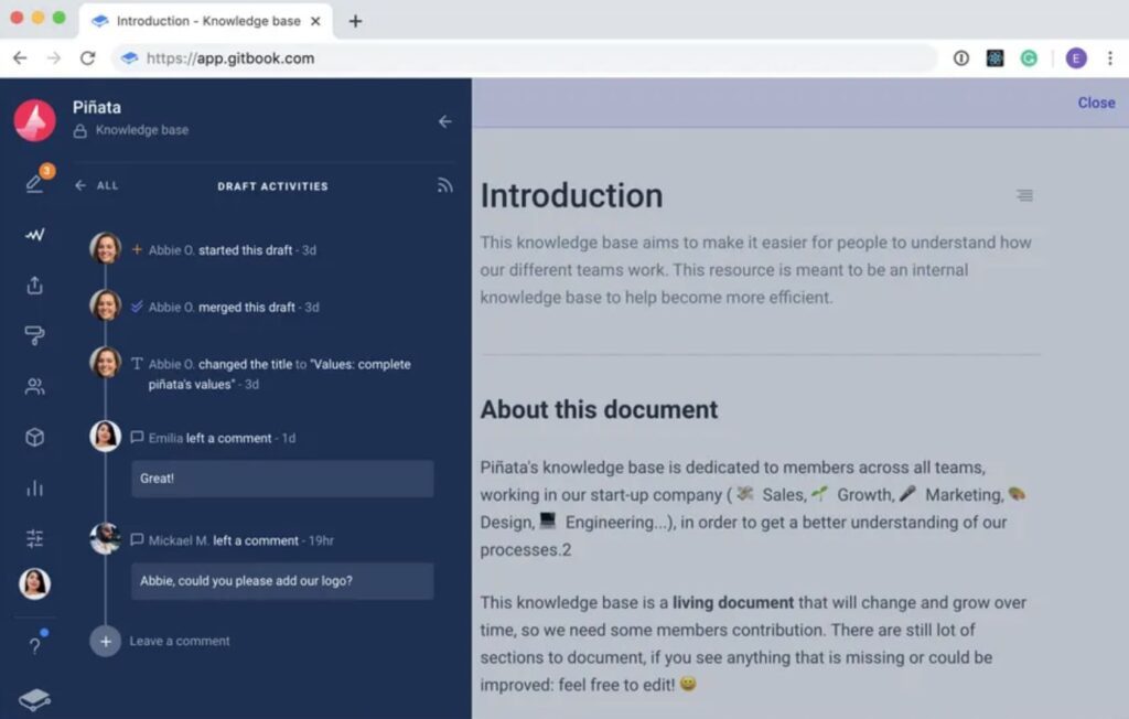 GitBook is One of The 10 Best Knowledge Base Software Platforms for Your Business. Image powered by Nimbus Platform