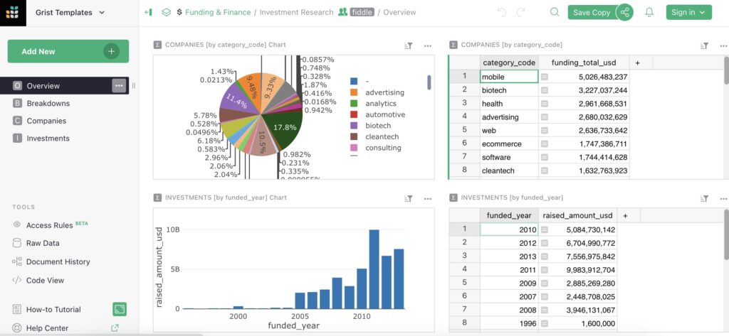 Grist is One of the Top 10 Free Database Software in 2023. Image by Nimbus Platform