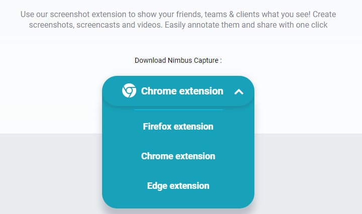 Nimbus Screenshot Extension. Image powered by Nimbus Platform