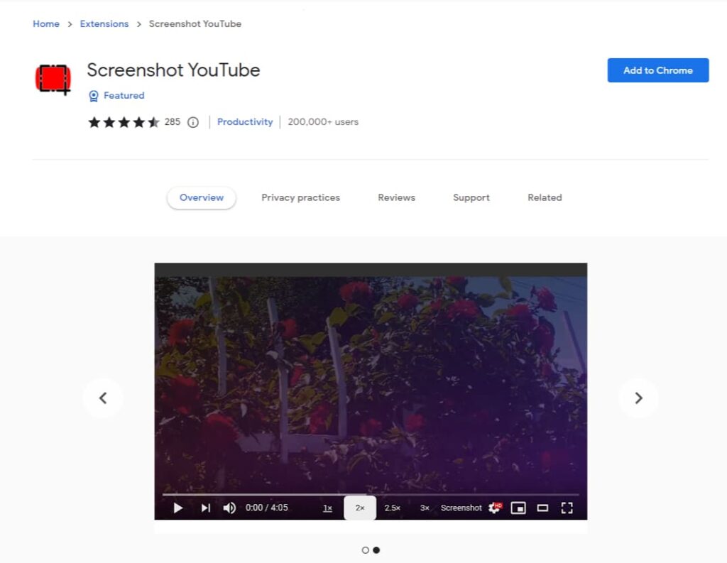 YouTube Screenshots is One of the Top 7 Chrome Screenshot Extensions for Screen Capture. Image by Nimbus Platform