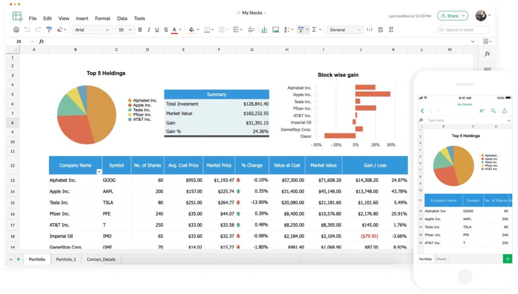 Zoho Sheet is One of the Top 7 Microsoft Excel Alternatives. Image powered by Nimbus Platform