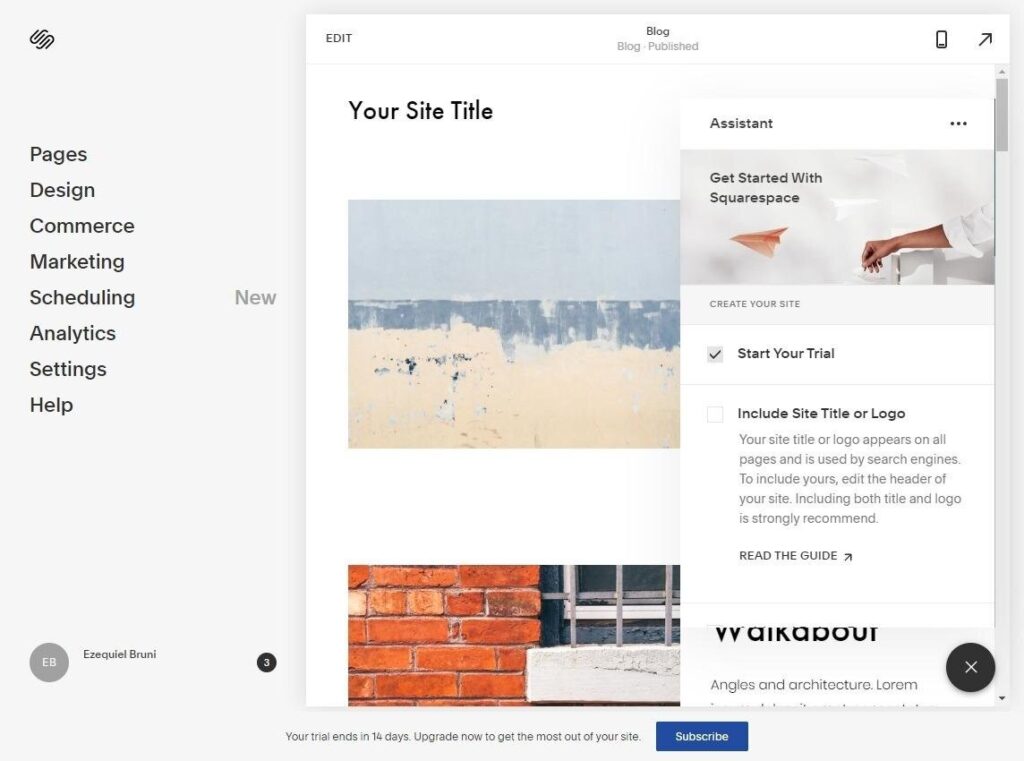 Squarespace is one of 7 top alternatives to Google Sites website builder. Image powered by Nimbus