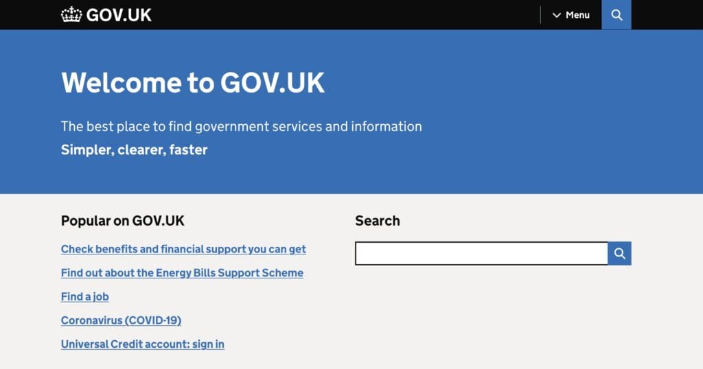 The UK’s Government Website is One of the 10 Best Knowledge Base Examples in 2023. Image powered by Nimbus Platform