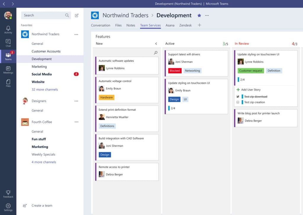 Microsoft Teams is Huddle alternative. Image powered by Nimbus Planform.