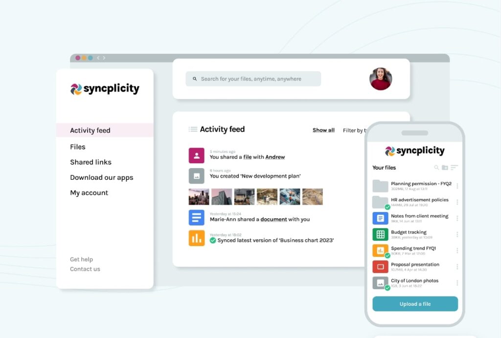 Syncplicity is One of the Top 10 Virtual Data Room Software. Image powered by Nimbus Platform