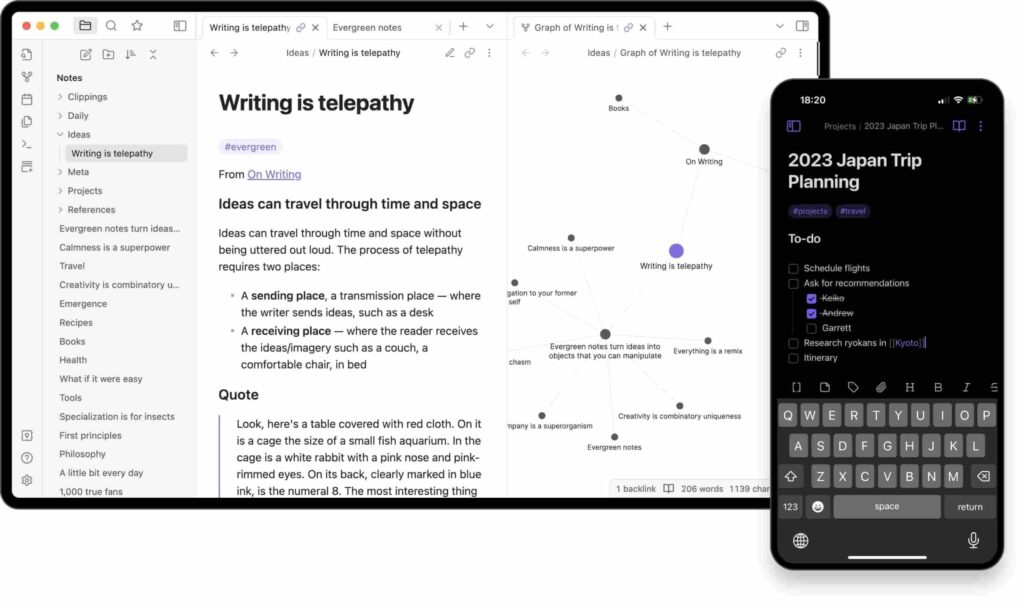 Obsidian is In the Top 11 Knowledge Management Software Platforms to Consider. Image by Nimbus Platform