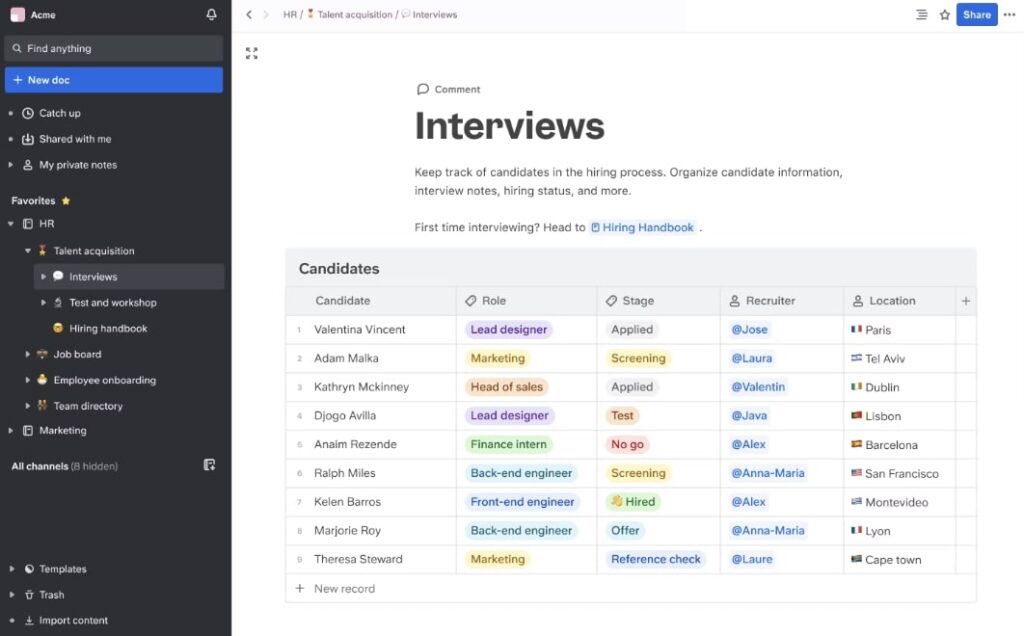 Slite is In the Top 11 Knowledge Management Software Platforms to Consider. Image by Nimbus Platform