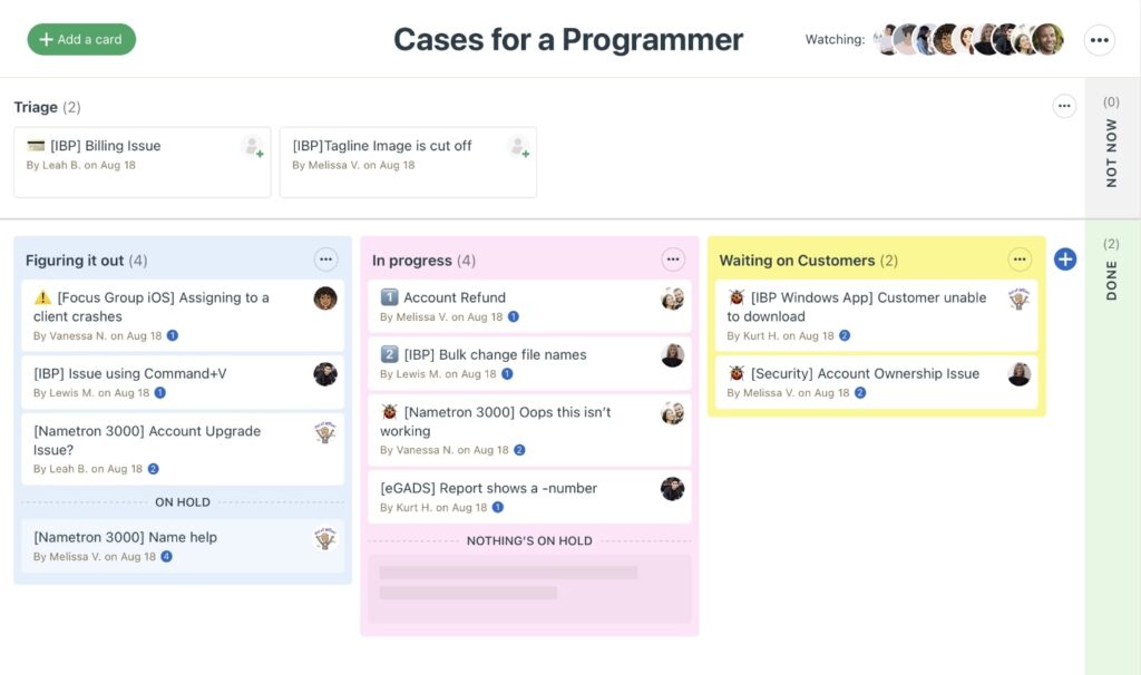 Trello Like Drag and Drop Cards for Project Management Software