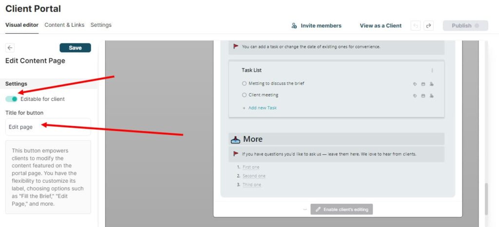 How To Use a Portal Button To Set up a Page for Customer Interaction - FuseBase Guide