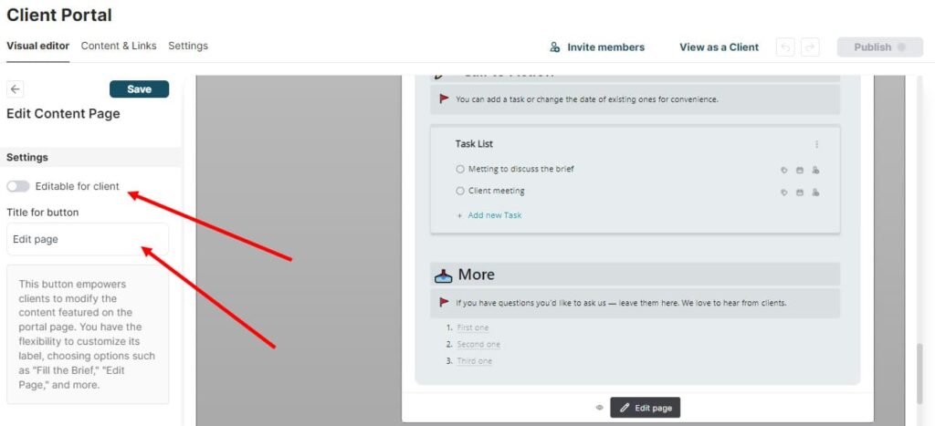 How To Use a Portal Button To Set up a Page for Customer Interaction - FuseBase Guide