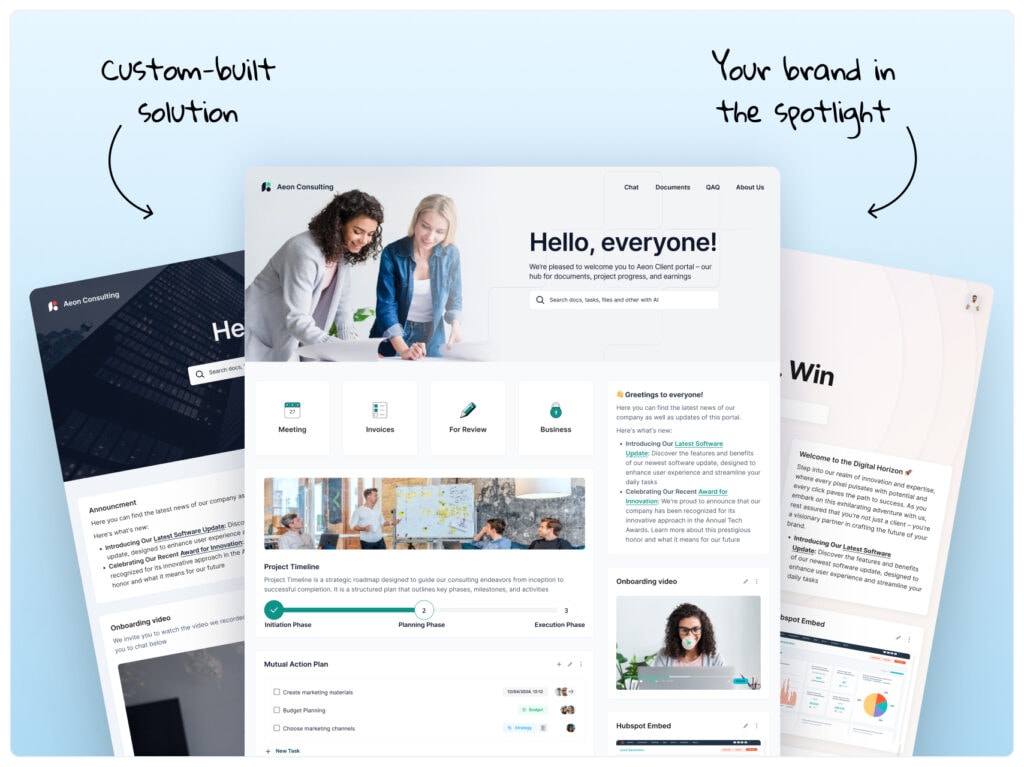 How Fancy Branded Client Portals Help Build Trust and Win Clients. Image by FuseBase