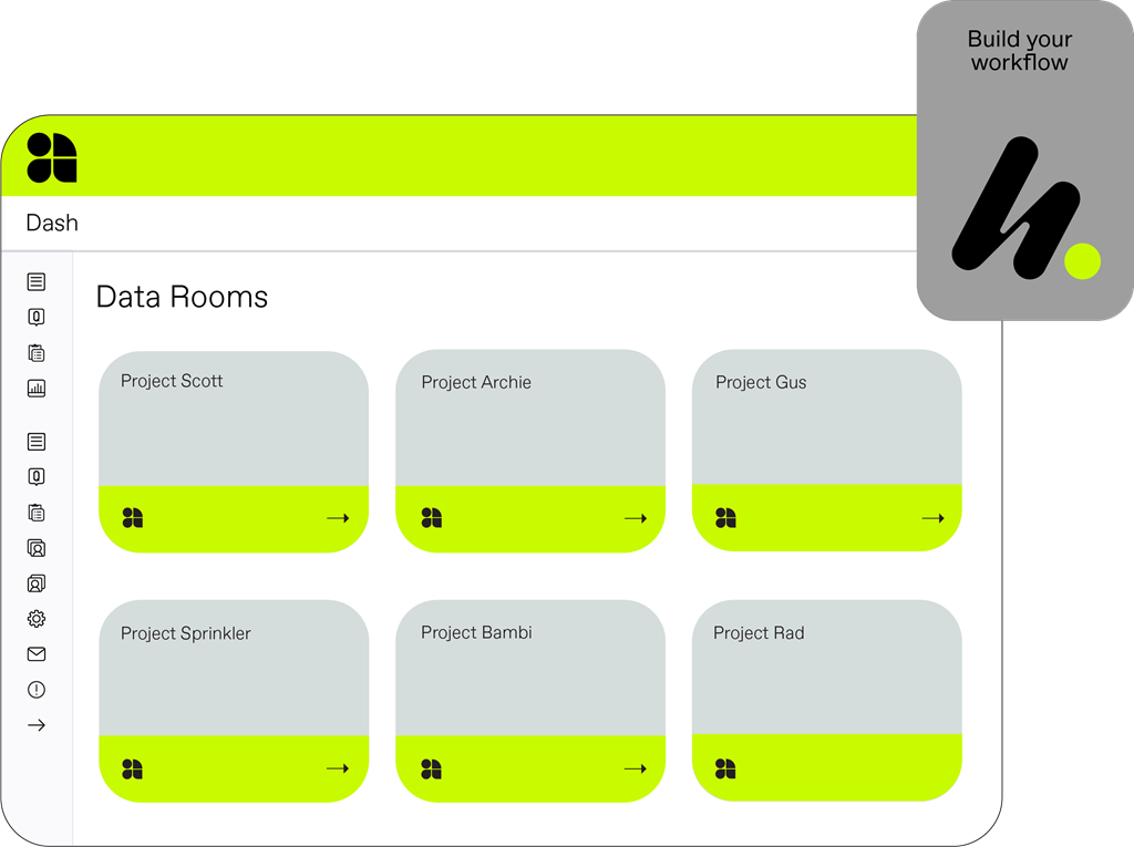 Ansarada Data Room for Startups. Bild powered by FuseBase.