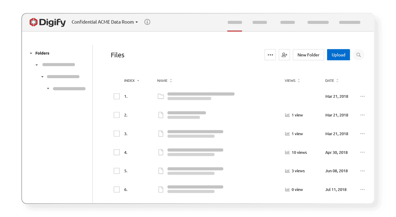 Digify Data Room for Startups. Bild powered by FuseBase.